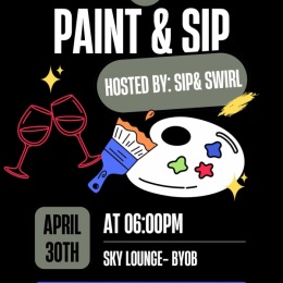 Save the Date, Residents! 🎨✨ Ready to unleash your inner artist? Join us for a creative and relaxing Paint & Sip night, hosted by Sip & Swirl, now BYOB! 🍷🎨 Gather in the Sky Lounge on April 30th at 6 PM for an evening filled with colors and cheers. Don’t forget to RSVP on Active Building to secure your spot. Bring your favorite beverage, and let’s make art together! #findyourfuture Instagram post from @prospect_atx on April 10, 2024 15:12:12pm